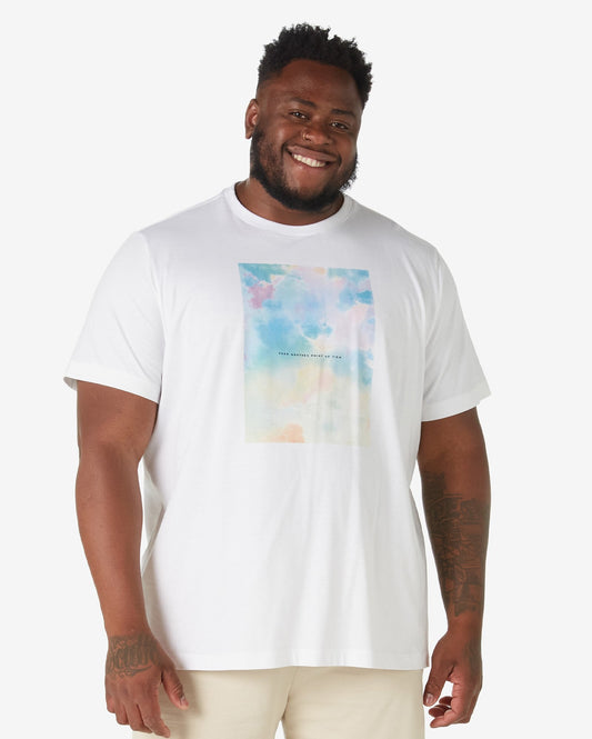 Camiseta branca estampada plus size masculina - Allman by Riachuelo