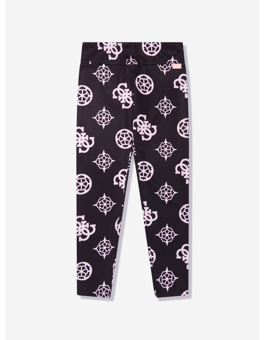 Leggings da bambina in microfibra rosa