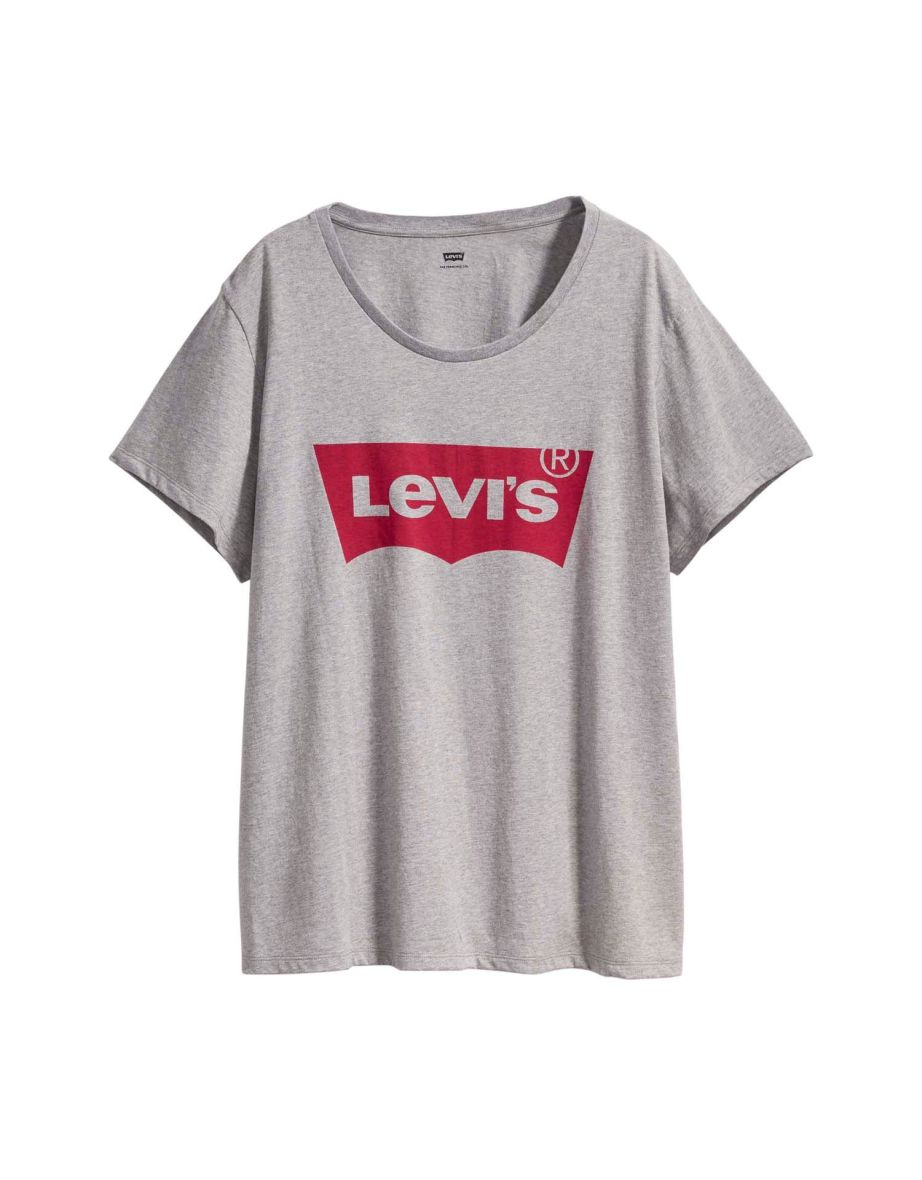 Maglietta Levi's Plus Size Perfect Housemark Logo Donna - Grigio