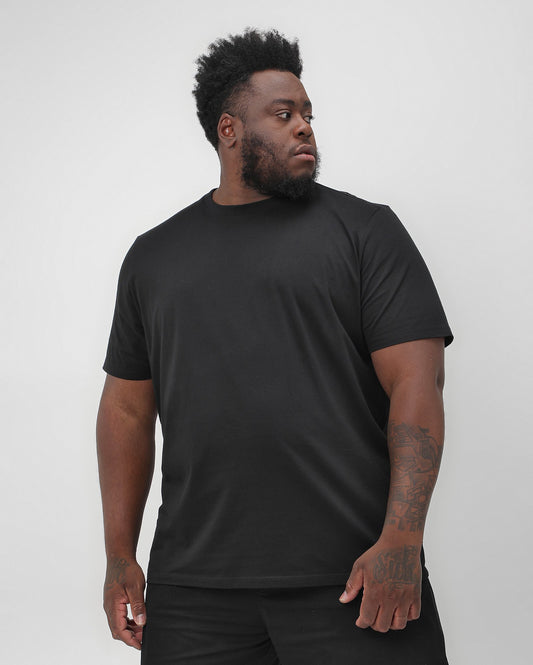 Men's Plus Size Short Sleeve Solid Black T-Shirt | Allman By Riachuelo