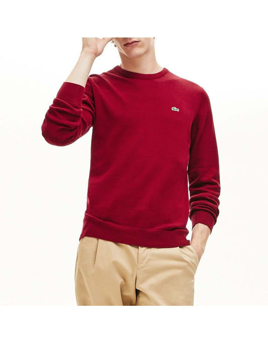 Suéter masculino de algodão orgânico com gola alta da Lacoste