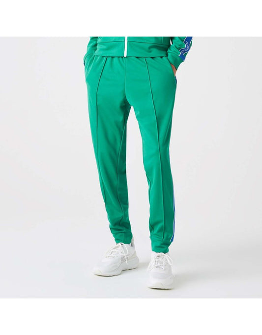 Pantaloni Lacoste Heritage da uomo con bande a contrasto in verde