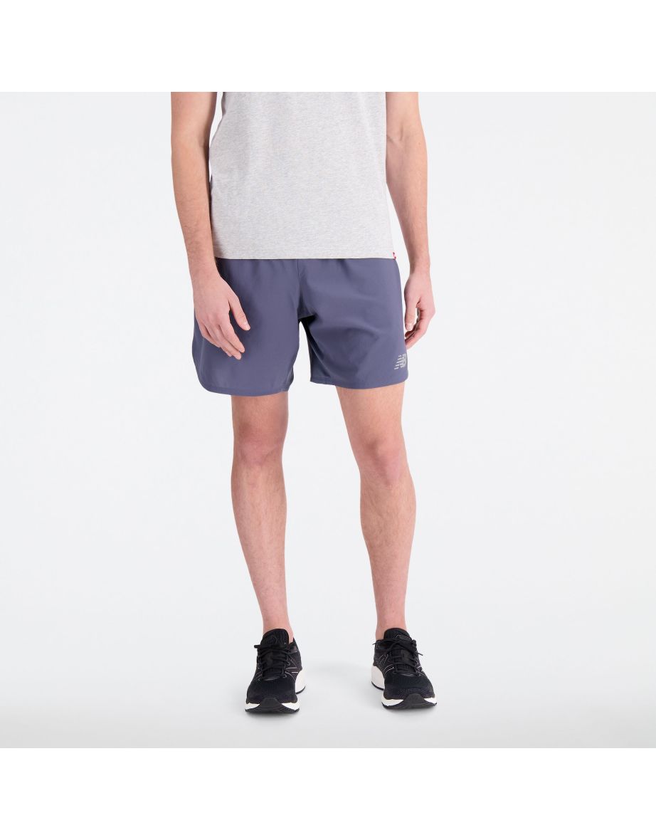 Pantaloncini New Balance Impact Run 7-Inch da uomo in viola