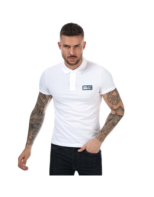 Men's Lacoste Slim Fit Badge Piqué Polo Shirt - White