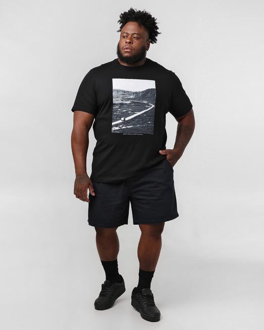 Shorts masculinos de sarja plus size com elástico na cintura em azul | Original Plus by Riachuelo