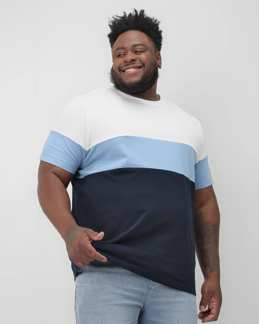 Camiseta masculina plus size com listras multicoloridas - Allman by Riachuelo