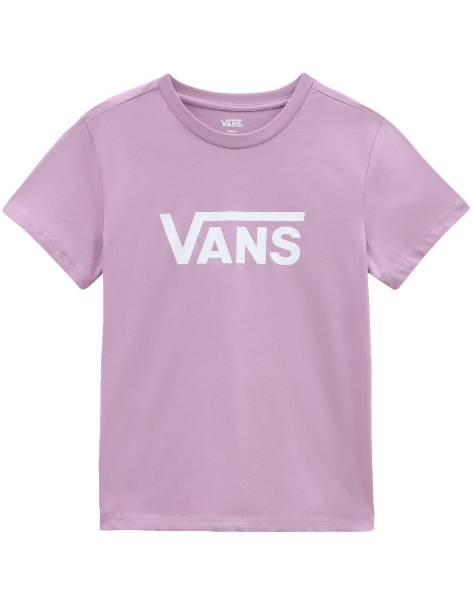 Camiseta Vans Mujer Drop V Manga Corta Cuello Redondo Logotipo Grande Algodón