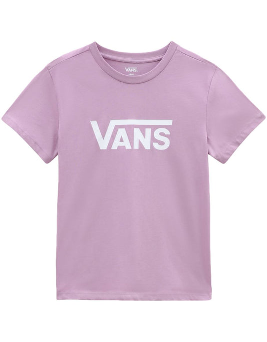 Camiseta Vans Mujer Drop V Manga Corta Cuello Redondo Logotipo Grande Algodón