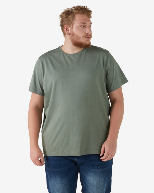 Men's Plus Size Short Sleeve T-Shirt - Green
