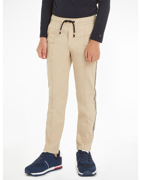 Calça Monotype Tape Pull-On para meninos em bege