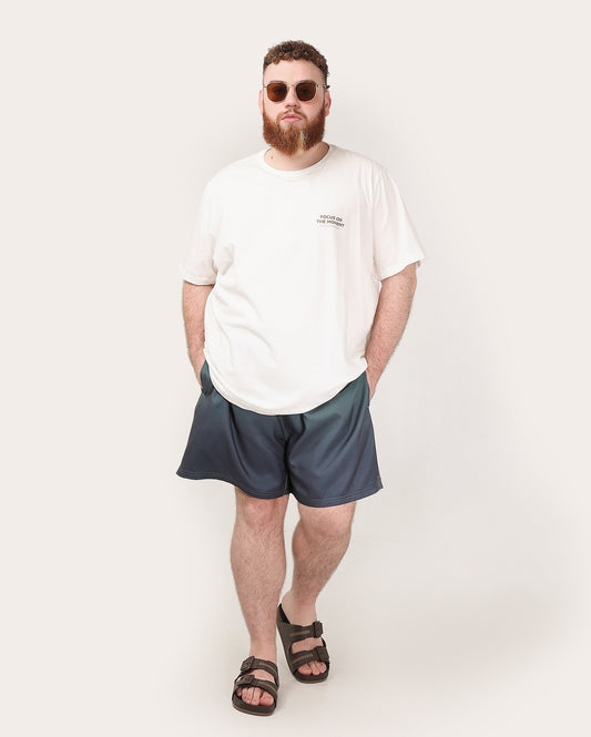 Calção de banho masculino plus size com cordão gradiente - verde escuro - Original Plus da Riachuelo