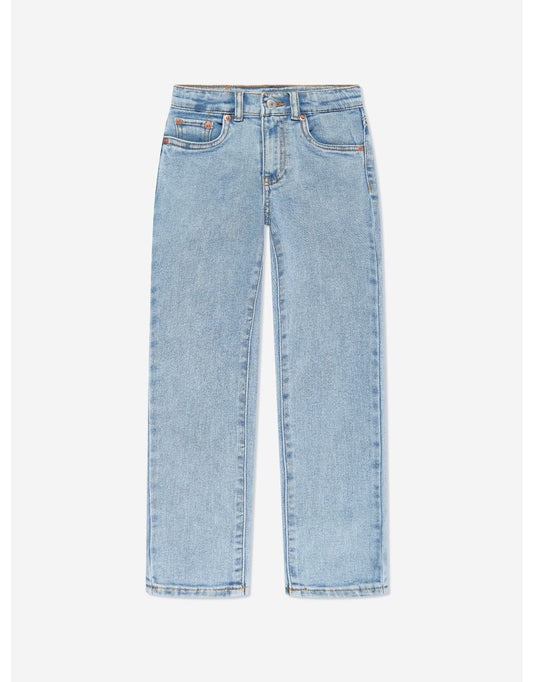 Mini mom jeans azul para meninas