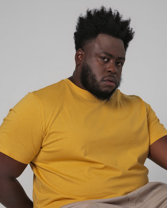 Maglietta uomo Plus Size Solid Yellow | Allman By Riachuelo