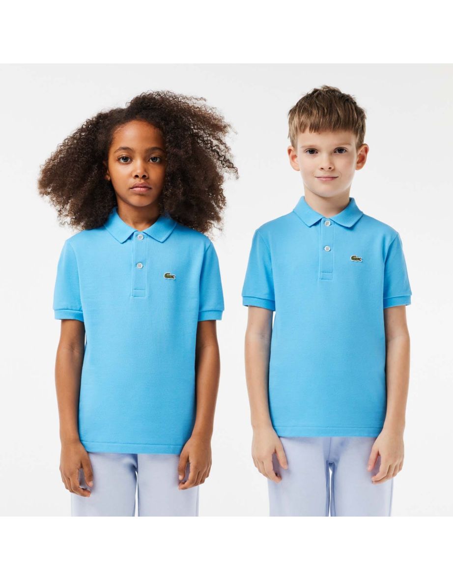 Boy's Lacoste Juniors Blue Monochrome Piqué Polo Shirt