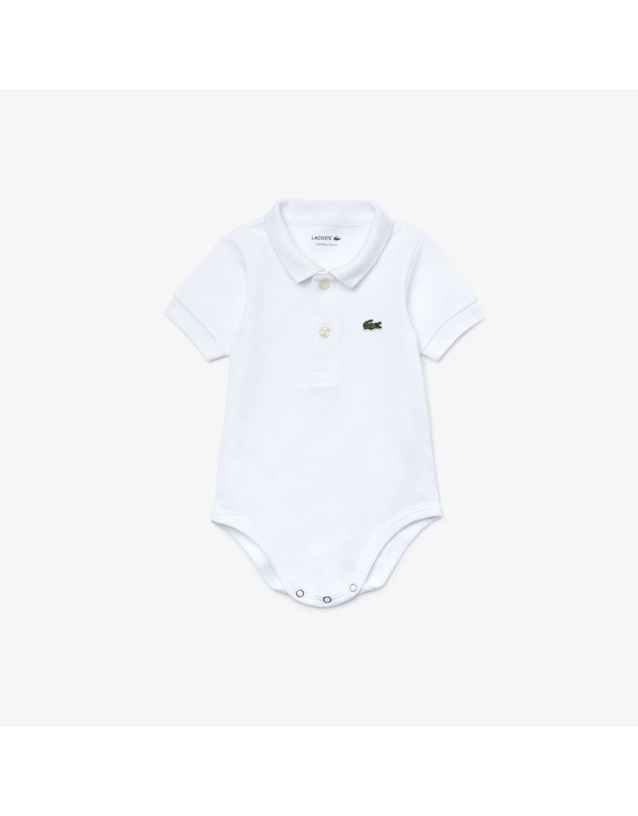 Conjunto de presente Lacoste para menino em piqué branco