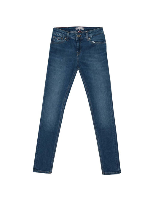 Jeans Tommy Hilfiger Junior da bambina in denim blu