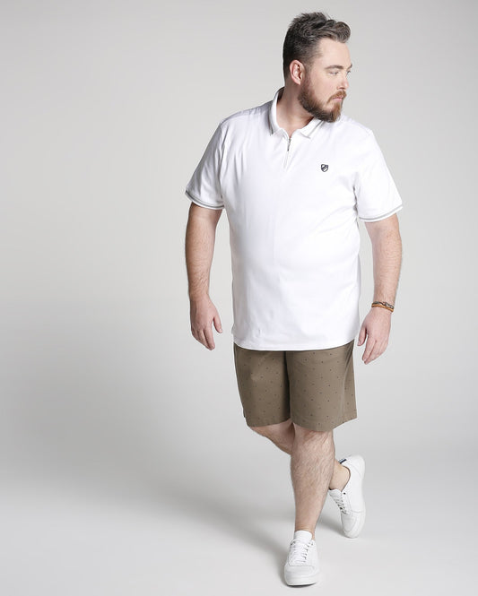 Bermuda de sarja com bolinhas Plus Size - Marrom