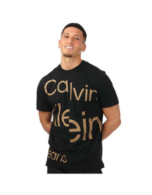 Camiseta masculina com logotipo All Over da Calvin Klein