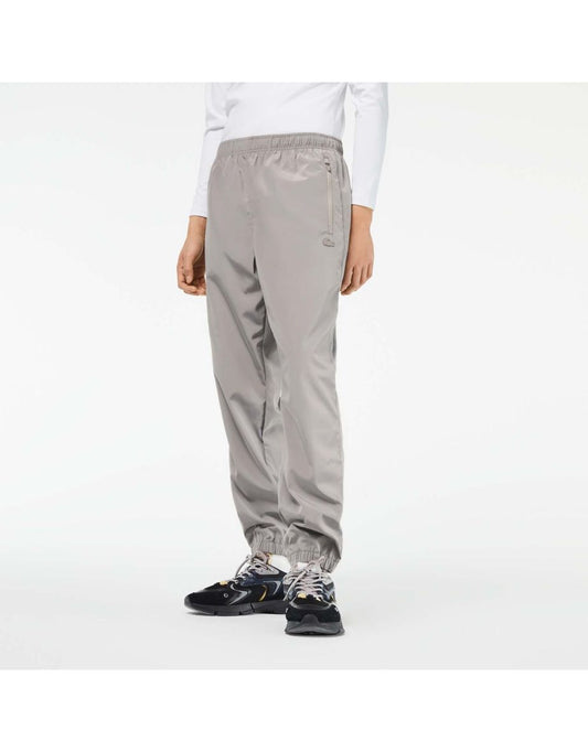 Pantaloni sportivi Lacoste grigi da uomo con coordinate GPS