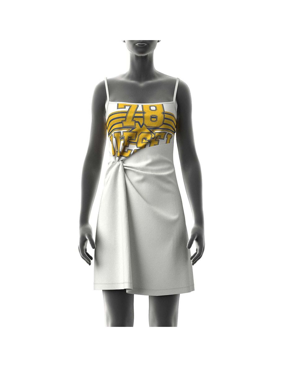 Vestido branco Diesel D-Knotty para mulheres