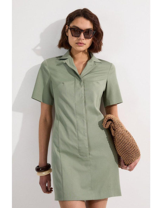 Mini vestido Petite Soft Structured Tailored Shirt