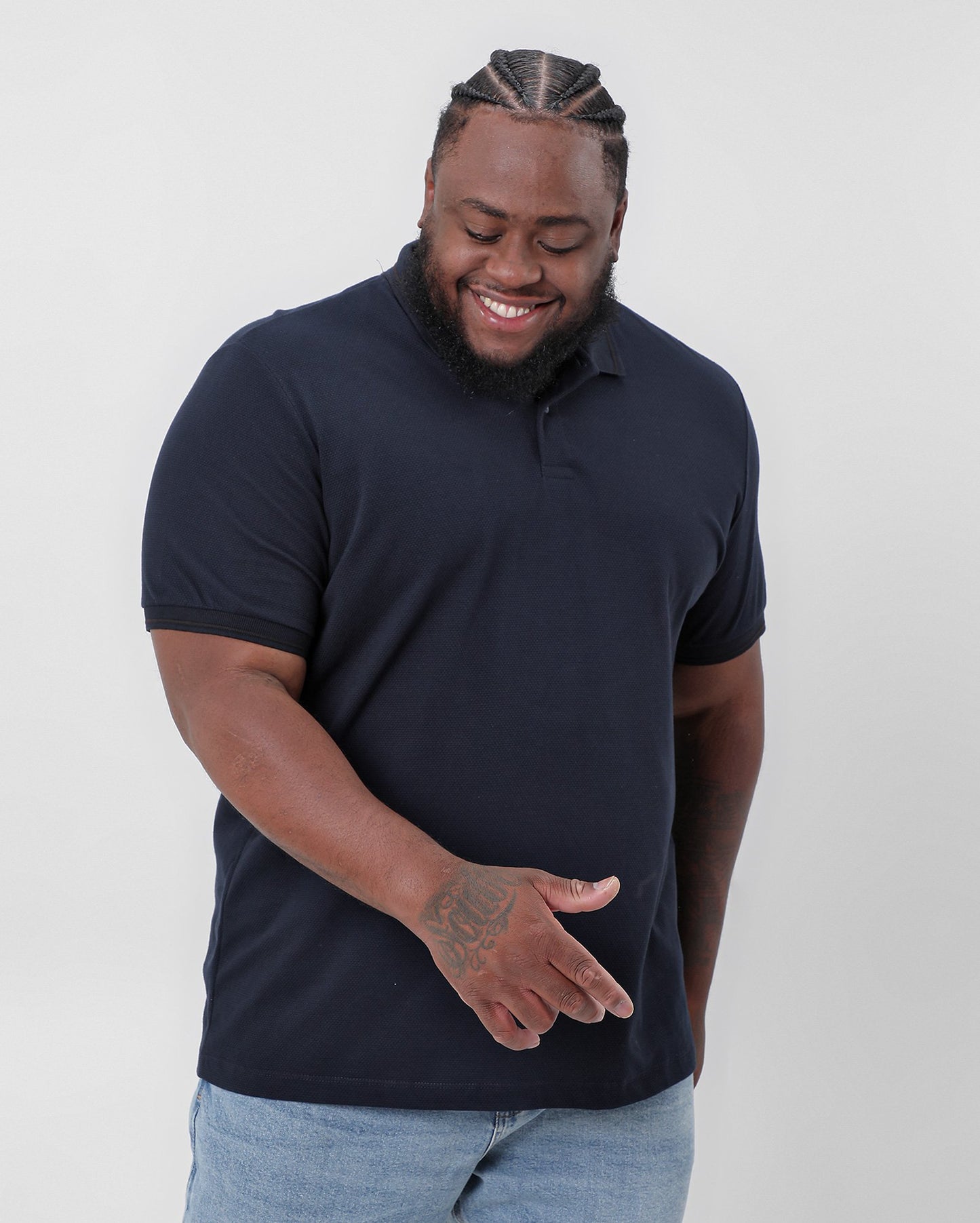 Camisa Polo Piquet Azul Plus Size Masculina | Original Plus by Riachuelo