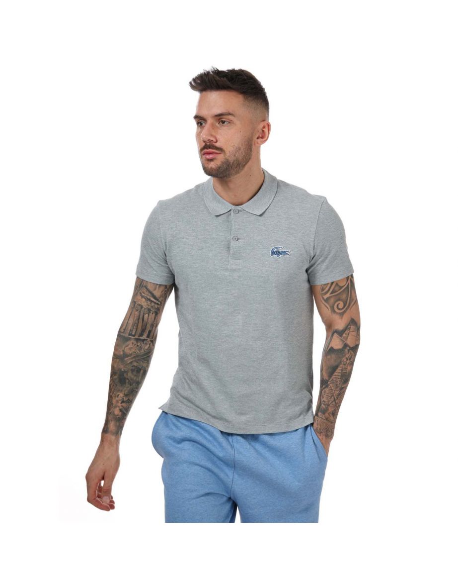 Polo Lacoste Hombre Regular Fit Badge Piqué Gris