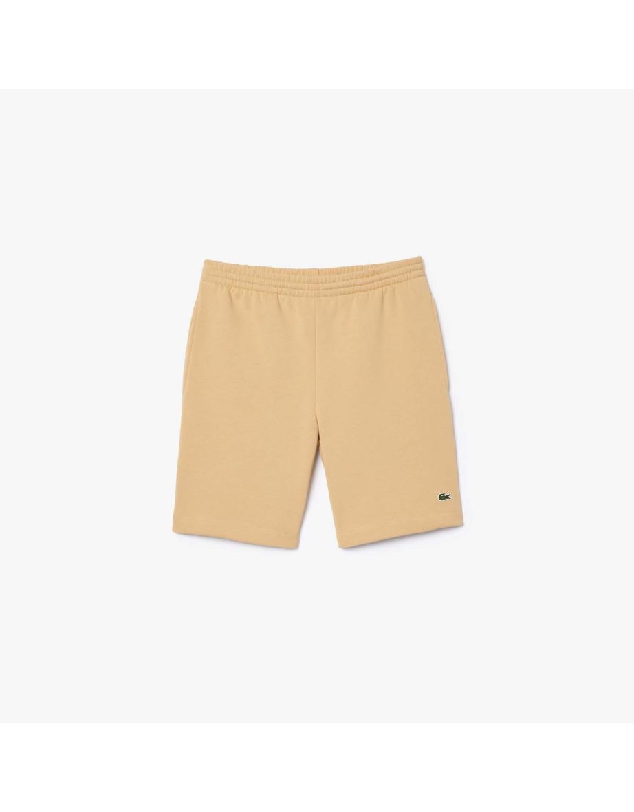 Pantaloncini Lacoste da uomo in pile a vestibilità regolare color crema