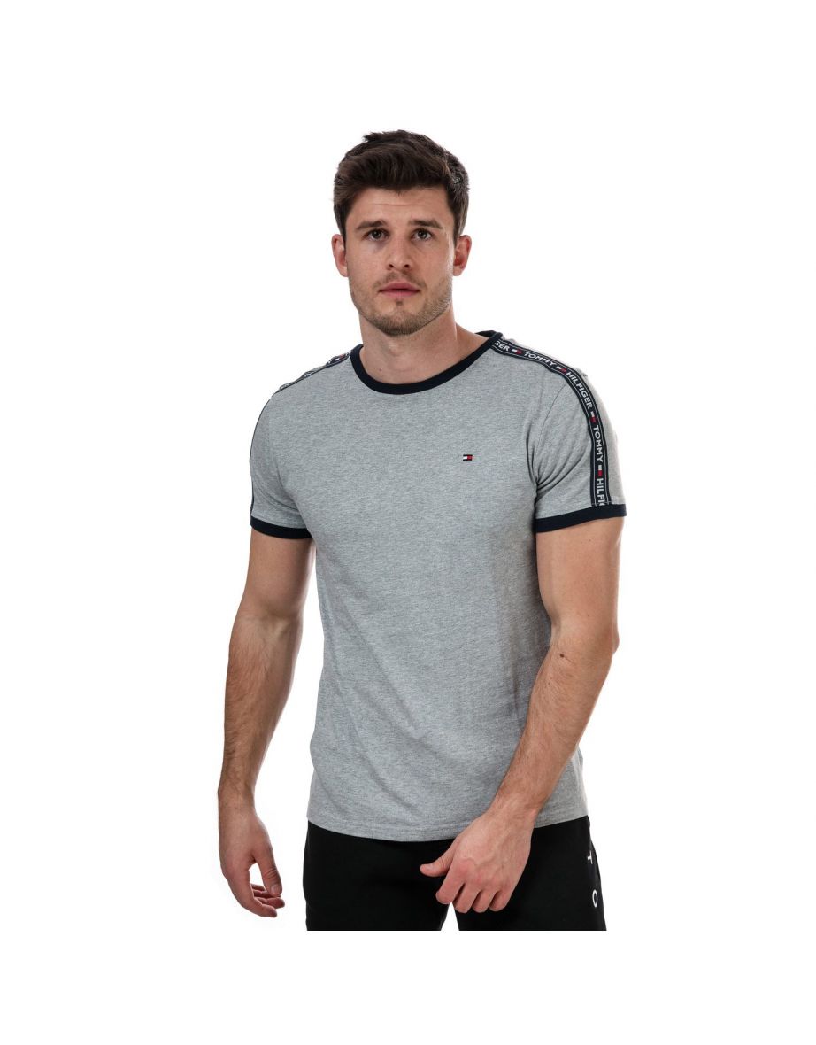 Camiseta Tommy Hilfiger Logo Tape Gris Hombre