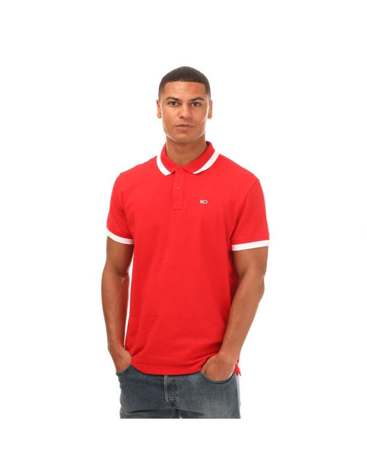 Polo Tommy Hilfiger Solid Tipped para hombre - Rojo