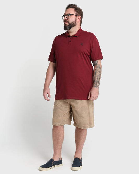 Plus Size Leaf Print Bermuda Shorts