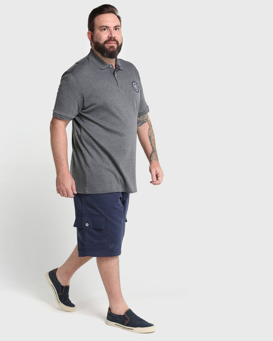 Bermuda de sarja plus size - Azul