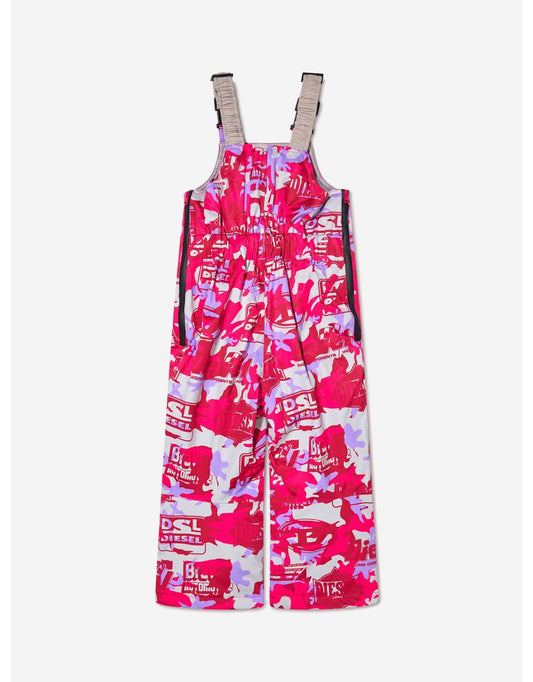 Girls' Racing Print Ski Pants