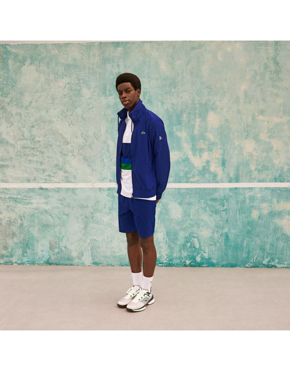 Jaqueta masculina Lacoste Sport X Novak Djokovic azul leve com zíper