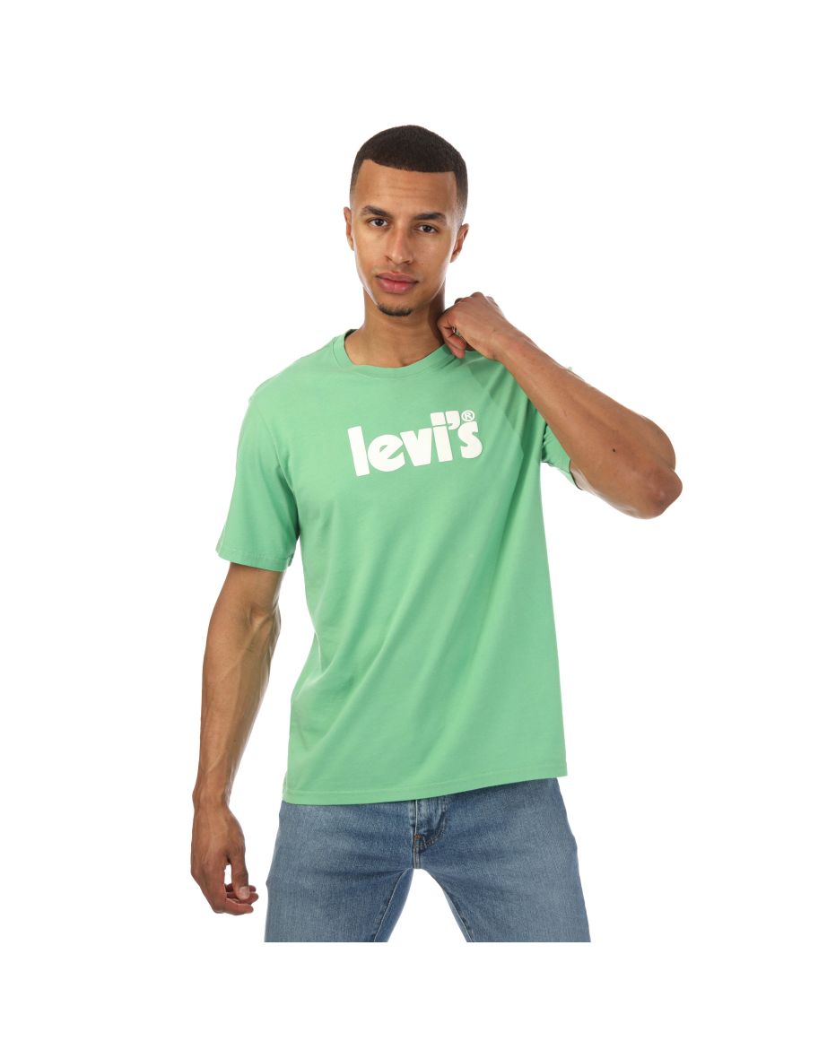 Camiseta de hombre Levi's Relaxed Fit Poster Logo de color verde
