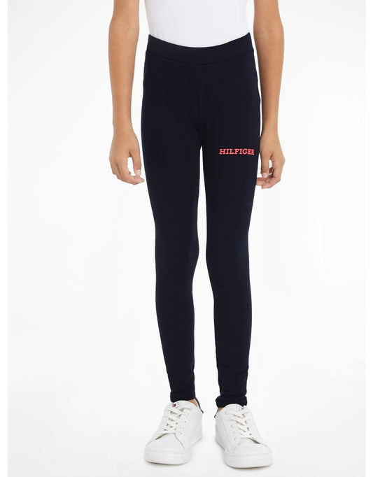 Leggings da bambina Monotype Navy