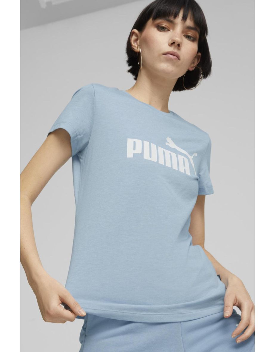 Maglietta ESS Logo Heather con lavaggio blu