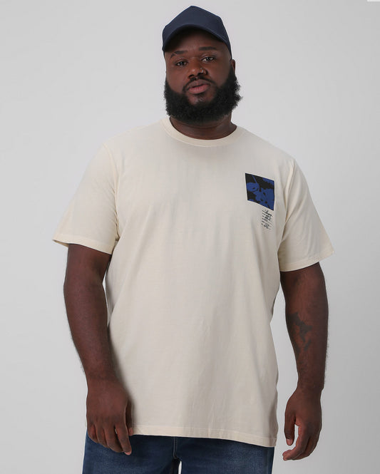 Camiseta masculina plus size bege Allman By Riachuelo