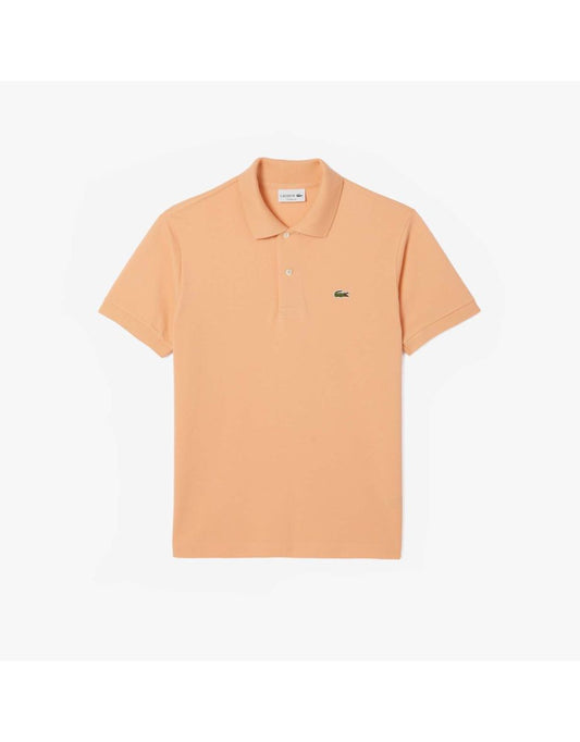 Camisa Polo Lacoste Classic-Fit Original Piqué Masculina em Laranja