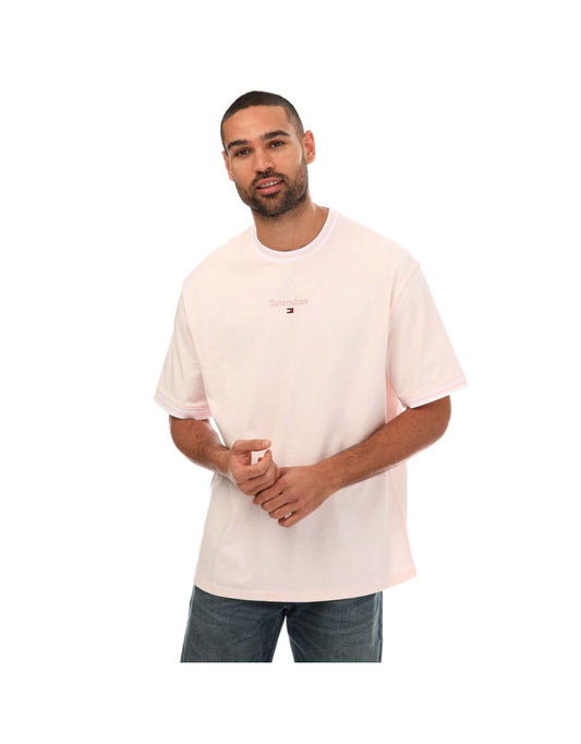 Camiseta Tommy Hilfiger rosa para hombre