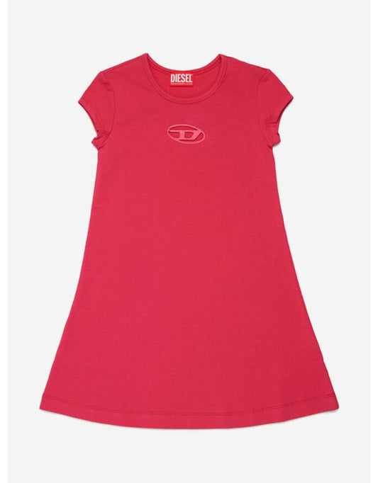Girls' Oval D T-Shirt Dress - Red