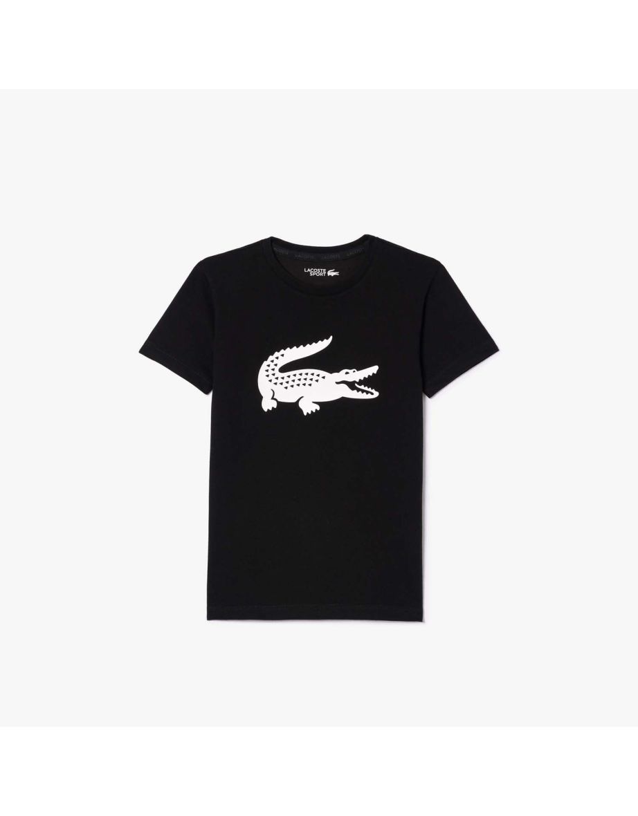 Lacoste Juniors Boy's Oversized XXL Logo Tennis T-Shirt - Black