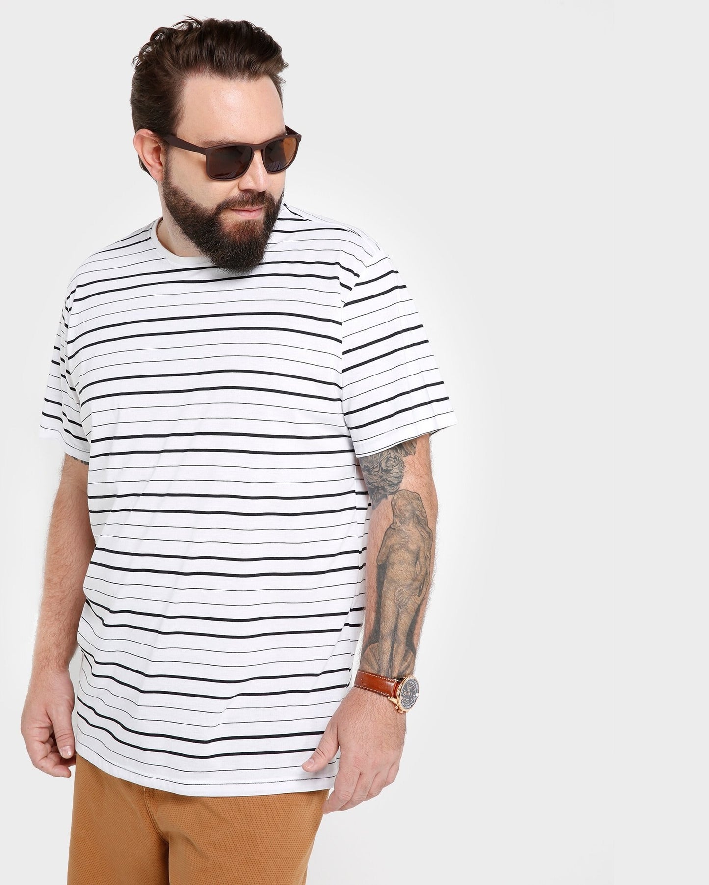 Camiseta de rayas talla grande