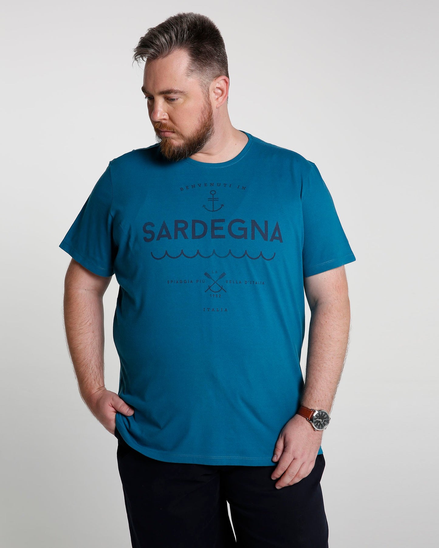 Camiseta Plus Size Sardegna - Azul