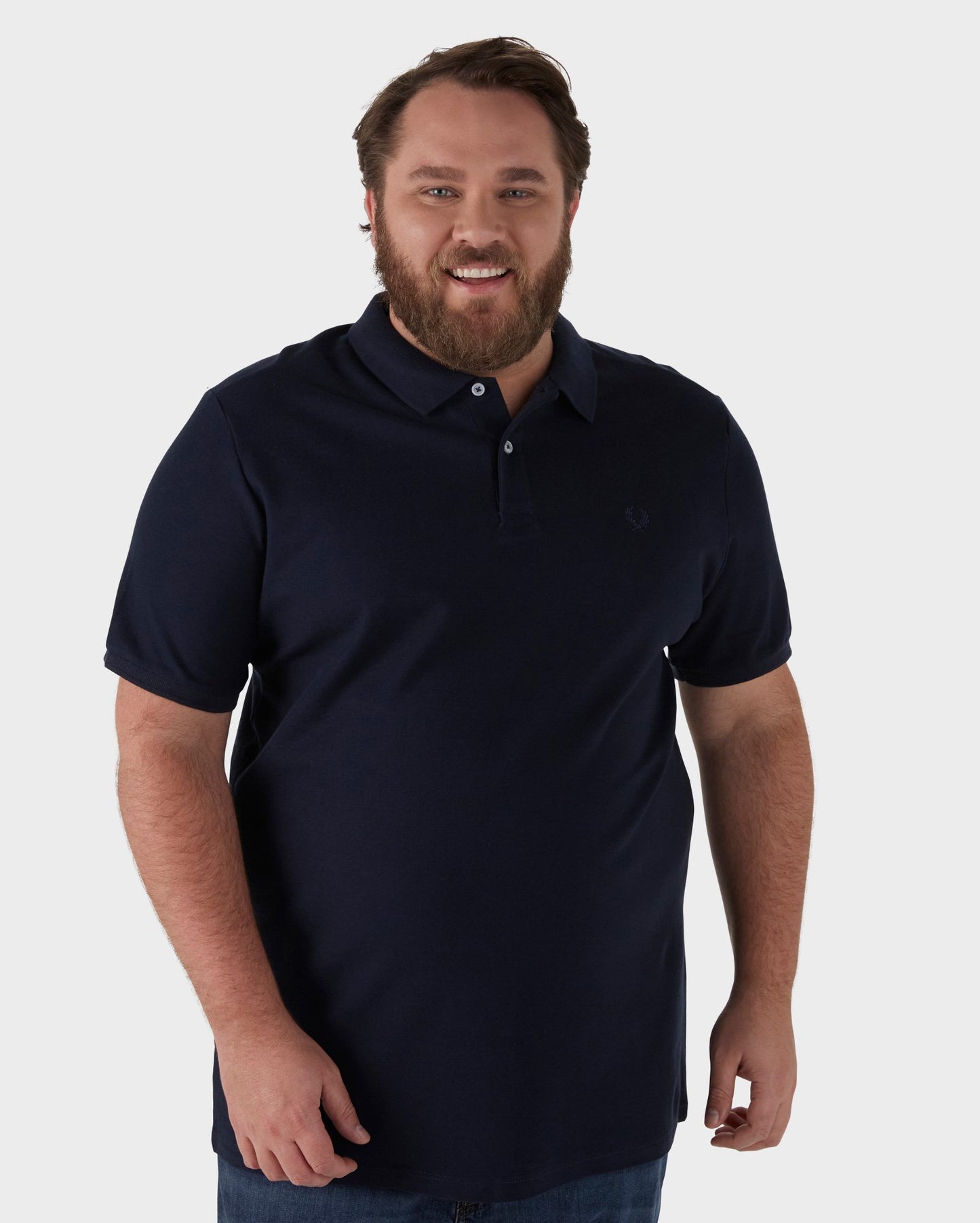 Camisa polo azul masculina plus size | La Ville