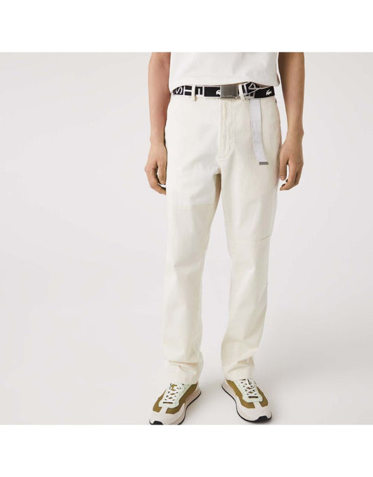 Pantaloni Lacoste Live Heritage Patchwork in cotone organico da uomo