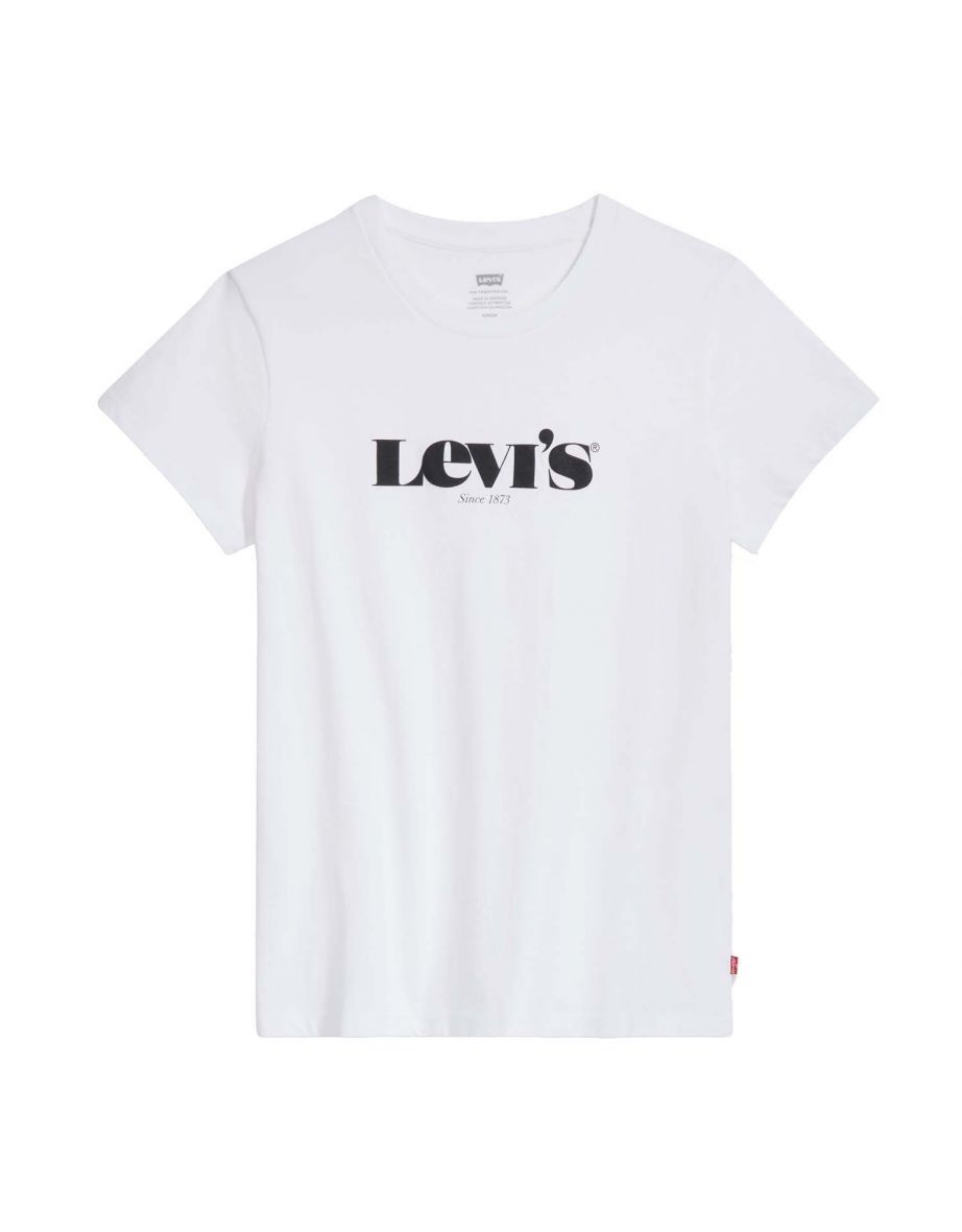 Maglietta Levi's Plus Size Perfect New Logo Donna - Bianco