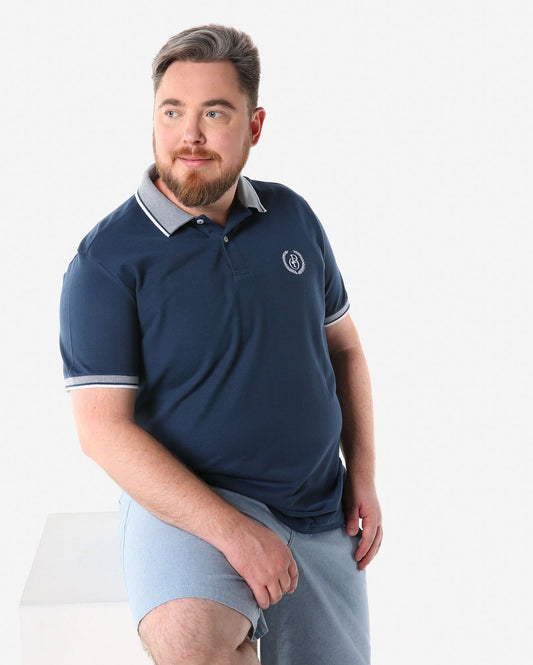 Polo Basic Plus Size - Blu
