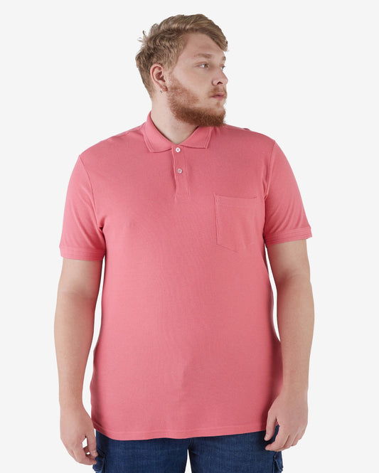 Men's Plus Size Polo Shirt Legacy Piquet Pink | Pool Basics