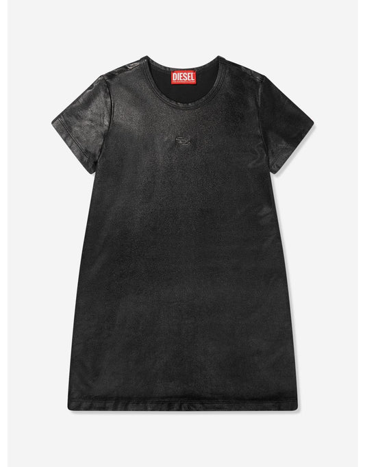 Girls' Black Logo Jersey Dress
